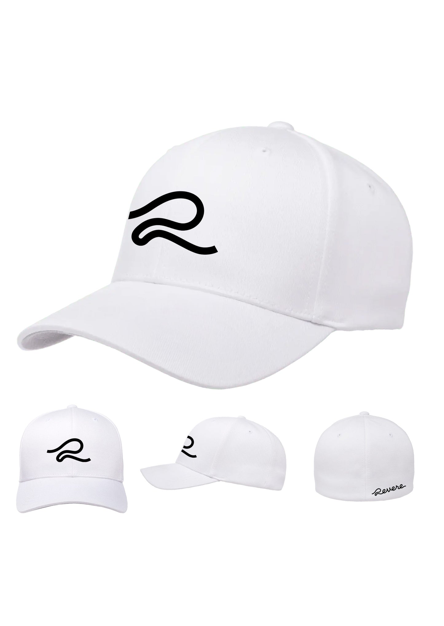 Revere Everyday White/Black Cap (Unisex)